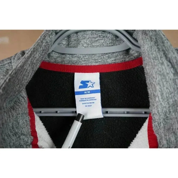 Track Jacket Starter M Grey Black #491 - Picture 4 of 4